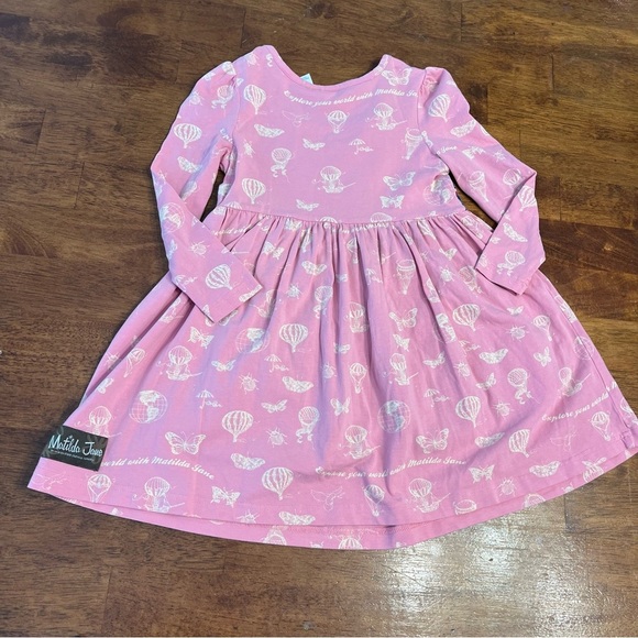 Matilda Jane Paint by Numbers pink dress with apron size 4 - Picture 4 of 4